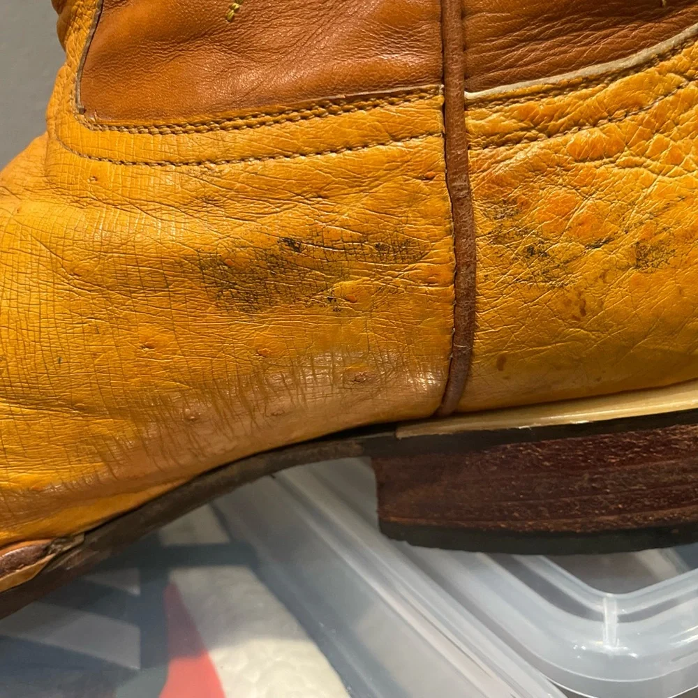 Vintage La Grange Ostrich Boots 10 1/2 - Picture 9 of 15